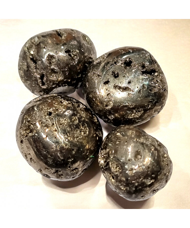 Pierre roulée Pyrite de fer