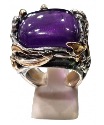 Bague améthyste argent 925 taille 54