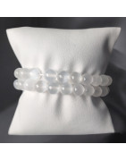 Bracelet Sélénite Pierre Rondes