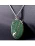 Pendentif Jaspe sanguin ovale sur chaîne