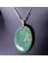 Pendentif Jaspe sanguin ovale sur chaîne