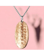 Pendentif Aragonite Ovale avec chaîne