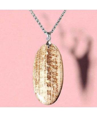 Pendentif Aragonite Ovale avec chaîne