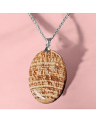 Pendentif Aragonite Ovale avec chaîne