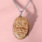 Pendentif Aragonite Ovale avec chaîne