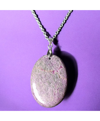 Pendentif Charoïte Ovale avec chaîne