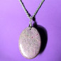 Pendentif Donut Charoïte Ovale avec chaîne