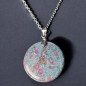 Pendentif Rubis Cyanite Rond sur chaîne