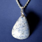 Pendentif Quartz Bleu Goutte avec chaîne