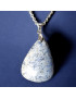 Pendentif Quartz Bleu Goutte avec chaîne