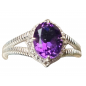 Bague améthyste argent 925 taille 58