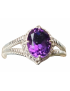 Bague améthyste argent 925 taille 58