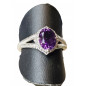Bague améthyste argent 925 taille 58