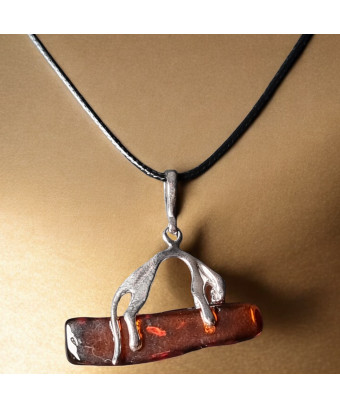 Pendentif Ambre Panthère...