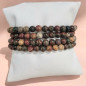 Bracelet Jaspe Polychrome Pierres rondes 6mm