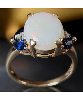 Bague Opale Saphir et...