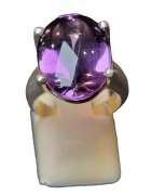 Bague améthyste argent 925 taille 52