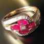 Bague Rubis et Diamant Or 18 carats Taille 56 et sur mesure (s)