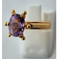 Bague améthyste plaquée or taille 53