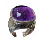 Bague améthyste argent 925 taille réglable