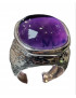 Bague améthyste argent 925 taille réglable
