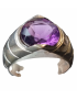 Bague améthyste argent 925 taille 55