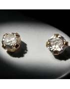 Boucles Diamant Or 18 carats