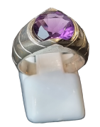Bague améthyste argent 925 taille 55