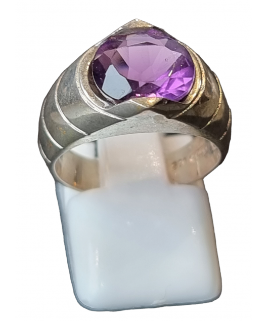 Bague améthyste argent 925 taille 55