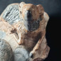 Pierre sculptée Jaspe paysage animaux de la ferme 999g