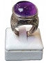 Bague améthyste argent 925 taille réglable