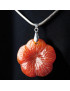 Pendentif Cornaline Fleur avec chaîne