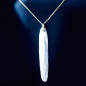 Pendentif Cyanite bleue sur chaîne acier réglable