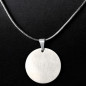 Pendentif Acier rond sur cordon