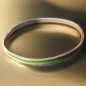 Bracelet Acier émaillé vert Plaqué or