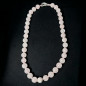 Collier Quartz rose Pierres rondes 10mm sur cordon noué
