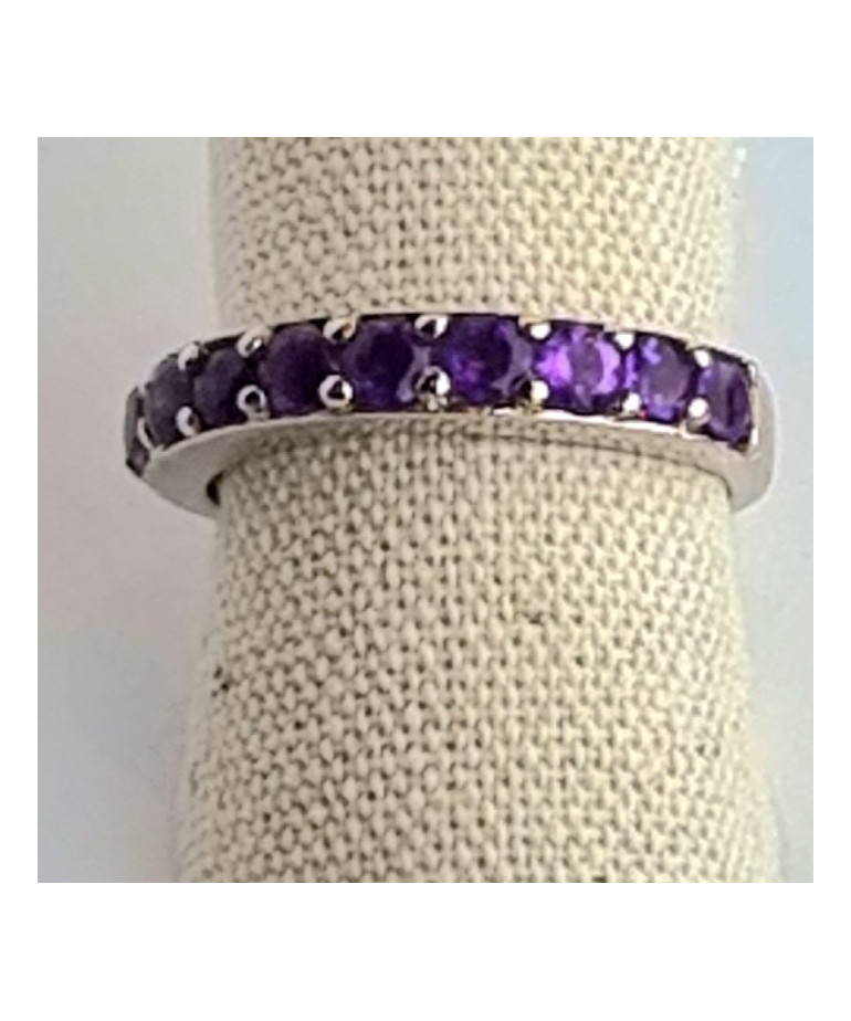 Bague améthyste argent 925 taille 54