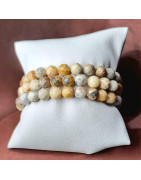Bracelet Agate Crazy Lace Pierres Rondes Facettées 8mm