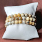 Bracelet Agate Crazy Lace Facettée Pierres rondes 8mm
