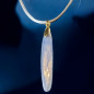 Pendentif Cyanite bleue avec cordon réglable