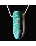 Pendentif Jaspe sanguin sur chaîne