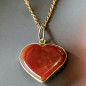 Pendentif Sardonyx Cœur sur chaîne dorée