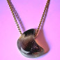 Pendentif Améthyste lune avec chaîne dorée
