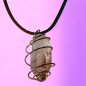 Pendentif Quartz Améthyste sur cordon réglable