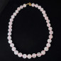 Collier Quartz rose facetté Pierres rondes 10mm sur cordon noué