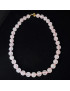 Collier Quartz rose facetté Pierres rondes 10mm sur cordon noué