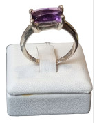 Bague améthyste argent 925 taille 57
