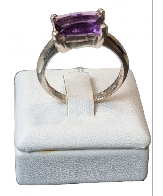 Bague améthyste argent 925 taille 57