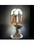 Lampe Ambre et verre en laiton 38cm
