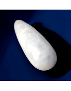 Bâton de massage et de compression des points d'acupuncture Calcite bleue 258g